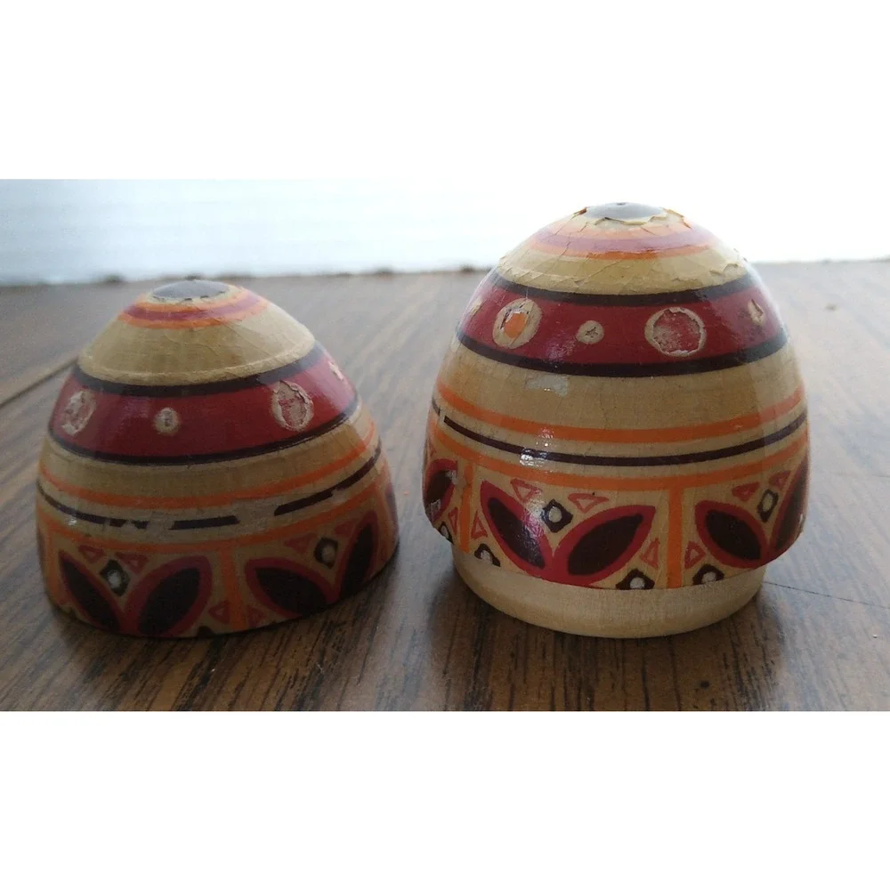 Wooden red orange